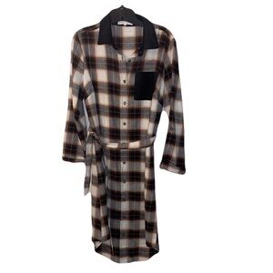 Madison + Hudson Plaid Shirtdress Size M